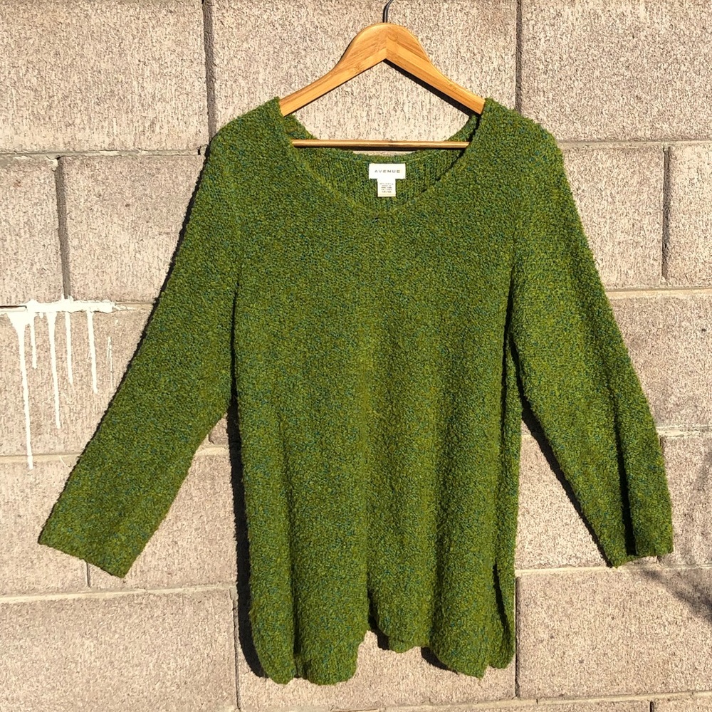Fuzzy Green Sweater